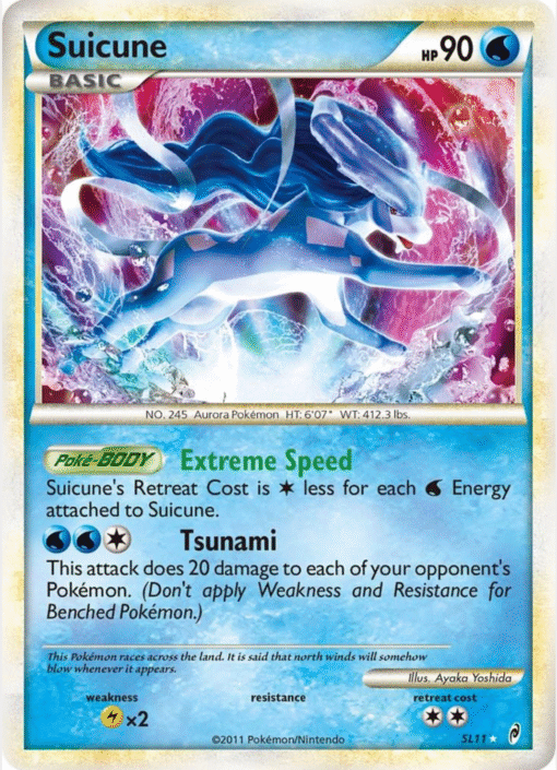 2011 Pokemon Call of Legends SL11 Shiny Suicune Holo LP